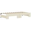 vidaXL daybed med udtræk og skuffer 90x200 cm kunstlæder cremefarvet