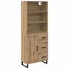 vidaXL Highboard Artisan Egetr&aelig; 69,5 x 34 x 180 cm Konstrueret tr&aelig;