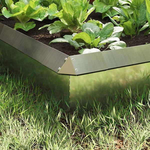 vidaXL Sneglehegn 8 pcs S&oslash;lv Galvaniseret st&aring;l