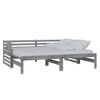 vidaXL daybed med udtr&aelig;k 2x(90x200) cm massivt fyrretr&aelig; gr&aring;