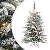 vidaXL Kunstigt Hinged Juletr&aelig; Hvid 150 cm PE og PVC