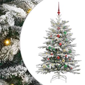 vidaXL Kunstigt Hinged Juletr&aelig; Hvid 150 cm PE og PVC