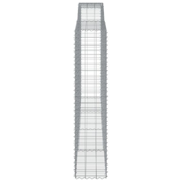vidaXL buet gabionkurv 400x50x220/240 cm galvaniseret jern