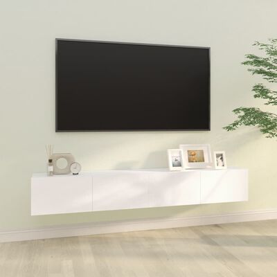 vidaXL væghængte tv-skabe 2 stk. 100x30x30 cm konstrueret træ hvid
