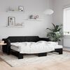 vidaXL daybed med udtr&aelig;k 90x200 cm stof sort