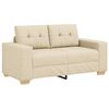 vidaXL Sofa 3 pcs Creme 221 x 80 x 80 cm Linned-blandet stof