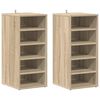 vidaXL skoreoler 2 stk. 31,5x35x70 cm konstrueret tr&aelig; sonoma-eg