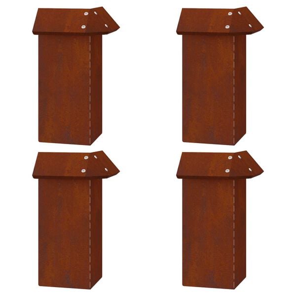 vidaXL Sneglehegn 8 pcs Rusten Cortenst&aring;l