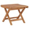 vidaXL foldbar fodskammel 46,5x49x41,5 cm massivt teaktr&aelig;