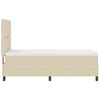 vidaXL Box spring seng med madras Creme 100 x 200 cm Stof
