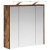 vidaXL Badev&aelig;relsesspejlskab R&oslash;get eg 63,5 x 16 x 62,5 cm