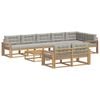 vidaXL Udend&oslash;rs sofagruppe 9 pcs Hvid og lysegr&aring; 79 x 79 x 37 cm