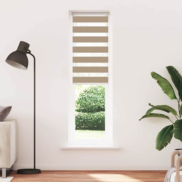 vidaXL zebragardin sandbrun 55x230 cm stofbredde 50,9 cm polyester