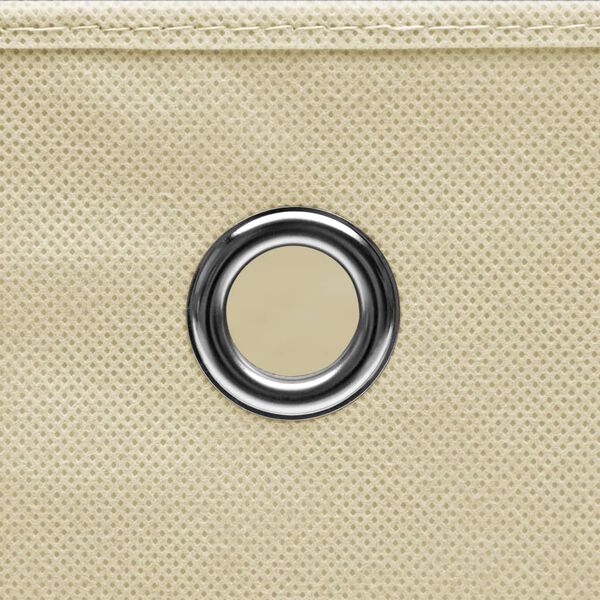 vidaXL opbevaringskasser 10 stk. 32x32x32 stof cremefarvet