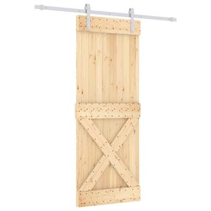 vidaXL Skyded&oslash;r 80 x 210 cm Massivt Fyrretr&aelig; (Ubehandlet)