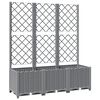 vidaXL plantekasse med espalier 120x40x136 cm PP lysegr&aring;