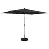 vidaXL Haveparasol med LED lys og fod 200 x 300 cm Polyester Antracit