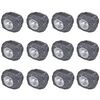 vidaXL soldrevne LED-spotlights 12 stk. stendesign sort
