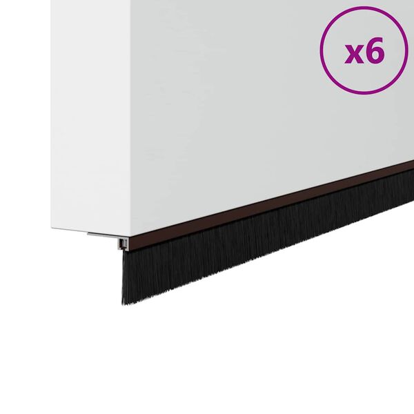 vidaXL Selvkl&aelig;bende d&oslash;rb&oslash;rstet&aelig;tninger 6 pcs Brun 100 cm