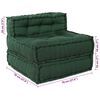 vidaXL Modulsofa 3 pcs Gr&oslash;n Stof