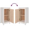 vidaXL skænke 2 stk. 39x35x80 cm massivt fyrretræ hvid