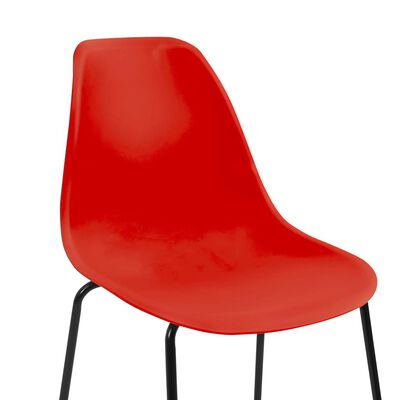 vidaXL barstole 2 stk. plastik rød
