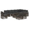 vidaXL Havesofa S&aelig;t 11 stk. Gr&aring; polyrattan