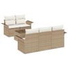 vidaXL Sofa S&aelig;t 6 stk. Beige polyrattan