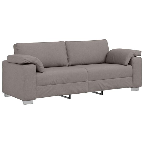 vidaXL Sofa Gr&aring;brun 219 x 77 x 82 cm Stof