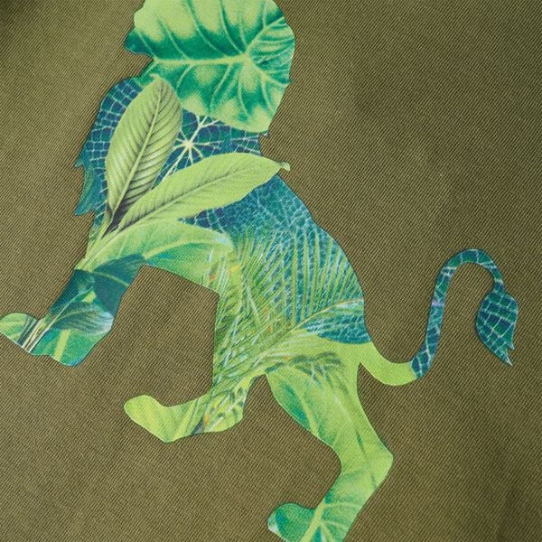 T-shirt til b&oslash;rn str. 116 kakifarvet