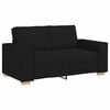 vidaXL Sofa 3 pcs Sort 220 x 80 x 84 cm Linned-blandet stof