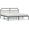 vidaXL sengeramme med sengegavl 193x203 cm metal sort