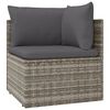 vidaXL hj&oslash;rnemodul til havesofa med hynde 57x57x56 cm polyrattan gr&aring;