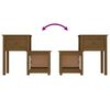 vidaXL sengeborde 2 stk. 79,5x38x65,5 cm massivt fyrretr&aelig; gyldenbrun