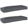 vidaXL Palle Pudes&aelig;t 2 stk. Oxford Stof Antracit 100 x 40 x 8 cm