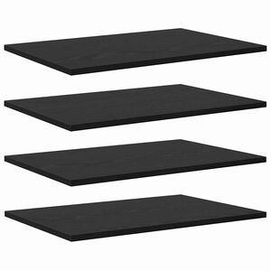 vidaXL Boghylde Br&aelig;t 3 niveauer 4 stk. 60 x 40 x 1,5 cm Sort
