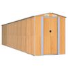 vidaXL haveskur 192x855x223 cm galvaniseret st&aring;l lysebrun