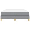 vidaXL Box spring seng Lysegr&aring; 140 x 190 cm Stof