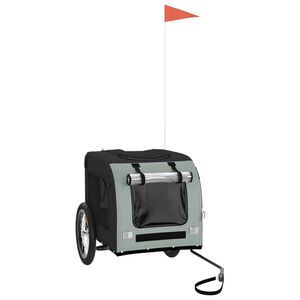 vidaXL cykelanh&aelig;nger til k&aelig;ledyr oxfordstof og jern sort og gr&aring;