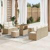 vidaXL Havesofa S&aelig;t med pude 8 pcs Beige polyrattan