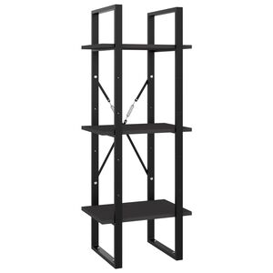 vidaXL bogreol med 3 hylder 40x30x105 cm konstrueret tr&aelig; gr&aring;