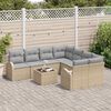 vidaXL Havesofa S&aelig;t Beige 55 x 55 x 37 cm polyrattan