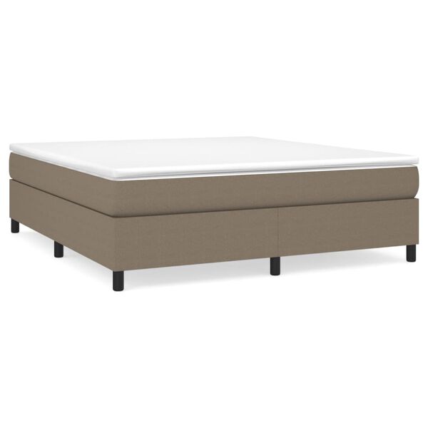 vidaXL Boxspring sengeramme 180x200 cm stof gråbrun