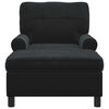 vidaXL Chaise Lounge med pude Sort 91 x 157 x 91 cm Fl&oslash;jl