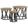 vidaXL Nesting Sidebord 3 stk. Artisan Egetr&aelig; 53 x 53 x 40 cm