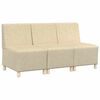 vidaXL Modulsofa enhed uden arme 3 stk. Creme Stof