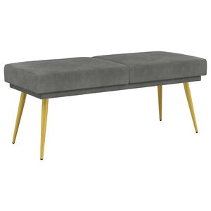 vidaXL Dobbeltlagret b&aelig;nk M&oslash;rkegr&aring; 120 x 45 x 46 cm Fl&oslash;jl