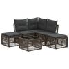 vidaXL Havesofa S&aelig;t 6 stk. Gr&aring; polyrattan