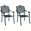 vidaXL Have Stol 2 pcs Gr&oslash;n 64 x 62 x 93cm Aluminium