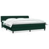 vidaXL kontinentalseng med madrasser 180x220 cm fl&oslash;jl m&oslash;rkegr&oslash;n
